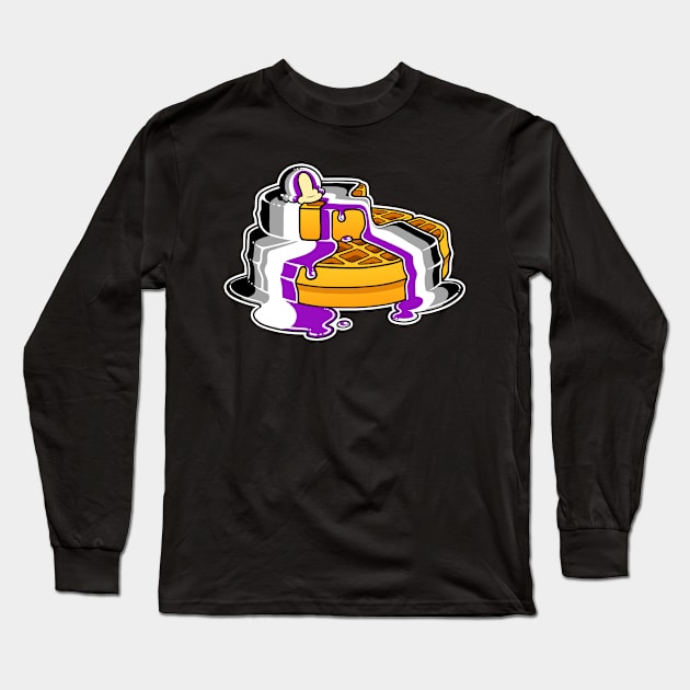 Ace Asexual Pride Waffles LGBT Long Sleeve T-Shirt by FlannMoriath